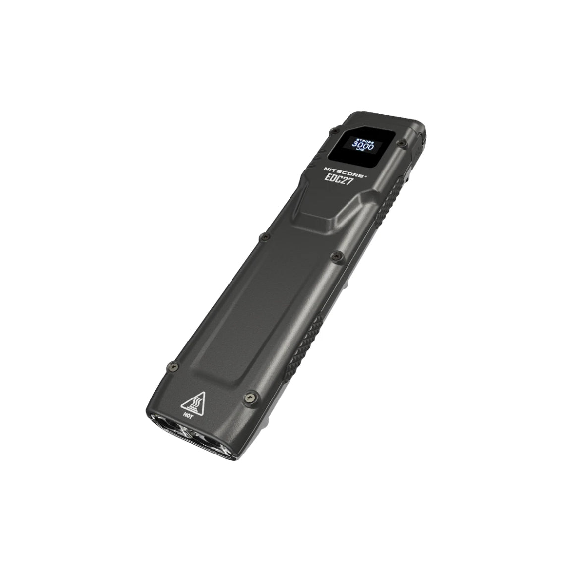 Nitecore - 3000 Lumens Flat ED27 Flashlight, OLED Display, USB-C Rechargable