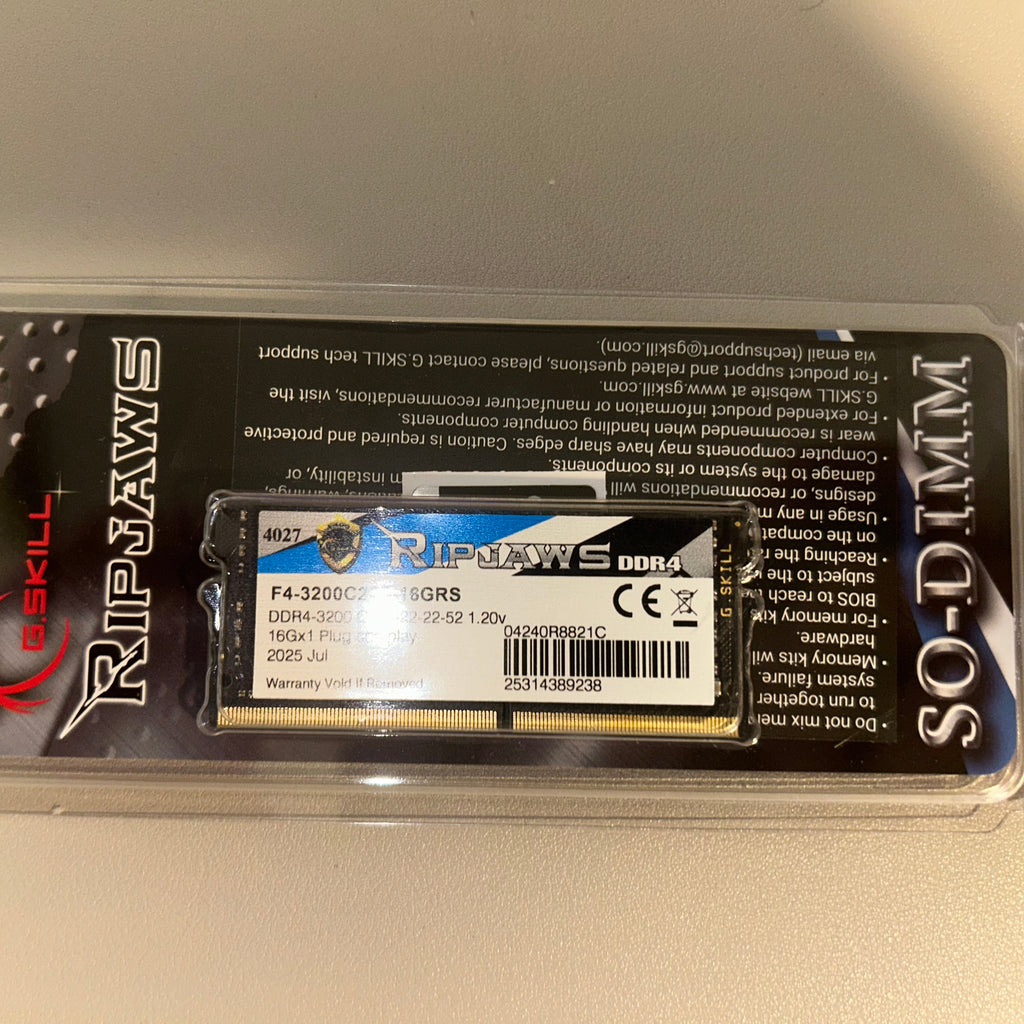 *NEW* G.SKILL Ripjaws 16GB DDR4-3200 SODIMM Laptop Memory CL22 F4-3200C22S-16GRS